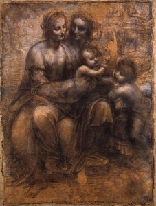 Cartoon Of The Virgin And Child With St Anne And St John — Leonardo Da Vinci, Renaissance
