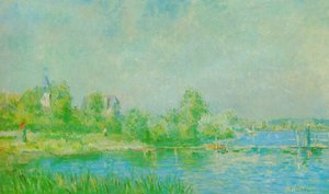 Les Bords De La Seine À Muids — Albert-charles Lebourg