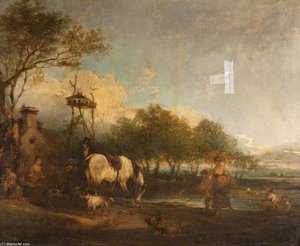 An English Homestead — George Morland