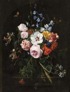 Still Life With Flowers In A Crystal Vase — Nicolaes Van Verendael