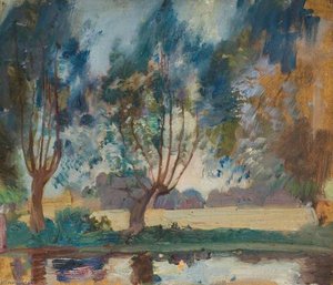 The Stour At Dedham — Sir Alfred James Munnings, Impressionism