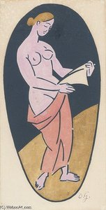 Standing Draped Nude — Duncan Grant