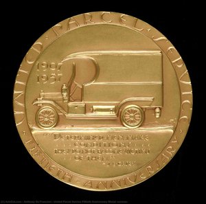 United Parcel Service Fiftieth Anniversary Medal (reverse) — Anthony De Francisci
