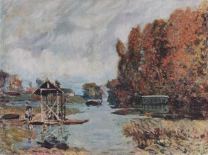 Washerwomen Of Bougival — Alfred Sisley