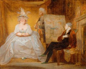 A Scene From 'taste' A Play By Samuel Foote — Robert Smirke
