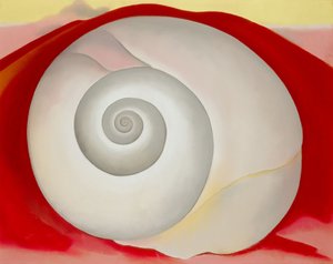 White Shell With Red — Georgia O'keeffe