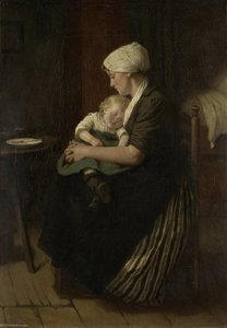 Lulled To Sleep — Adolph Artz (david Adolf Constant Artz), Hague School