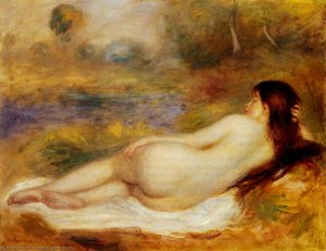 Nude Reclining On The Grass — Pierre-auguste Renoir, Impressionism