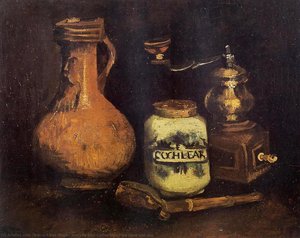 Still Life With Coffee Mill, Pipe Case And Jug — Vincent Willem Van Gogh, Post-impressionism