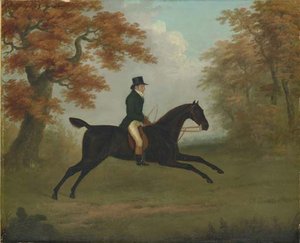 A Gentleman Out Riding On A Dark Bay Horse — John Nost Sartorius
