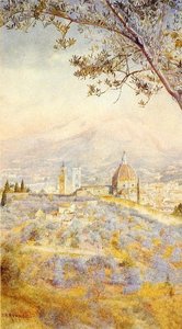 View Of Florence From The East — Henry Roderick Newman