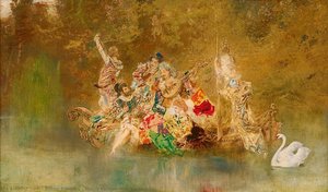 Merry Company In A Gondola — Anton Romako, Realism
