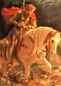 Sir Galahad — Arthur Hughes, Pre-raphaelite