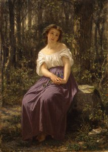A Girl In The Woods — Hugues Merle