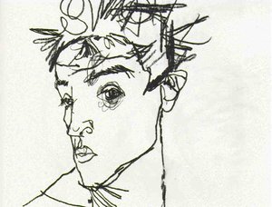 Schiele Self-portrait 1913 — Egon Schiele