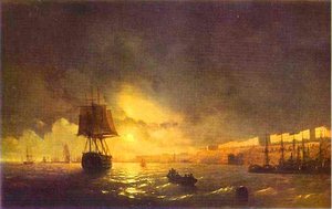 View Of Odessa By Moonlight — Ivan Konstantinovich Aivazovsky