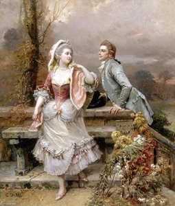 Lovers In A Garden — Cesare Auguste Detti