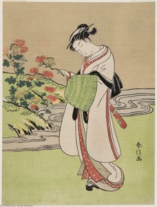 Young Woman Dressed As A Komusô — Suzuki Harunobu