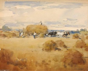 (haymaking Scene) — William Henry Holmes, Impressionism