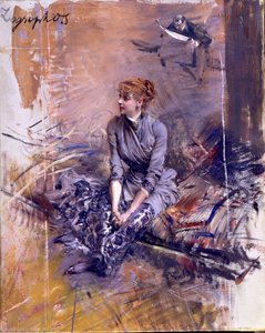 Portrait Of Madame Gabrielle Rejane — Giovanni Boldini