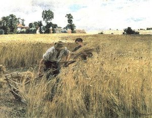 La Moisson Au Ru Chailly — Léon Augustin L'hermitte
