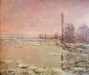 The Break-up Of The Ice — Claude Monet, Impressionist Landscape