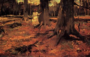 Girl In White In The Woods — Vincent Willem Van Gogh, Post-impressionism