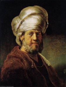 Portrait Of A Man In Oriental Garment — Rembrandt Van Rijn, Baroque