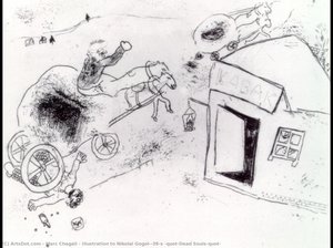 Illustration To Nikolai Gogol's "dead Souls" — Marc Chagall