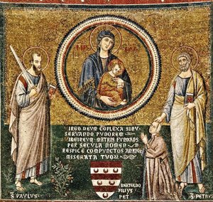 Apse: St Peter Recommending Bertoldo Stefanschi To The Virgin — Pietro Cavallini