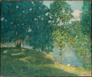 Afternoon By The Pond — Julian Alden Weir, American Impressionism