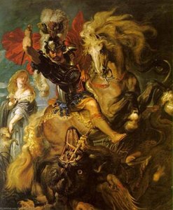 St. George Und Der Drache — Peter Paul Rubens, Baroque