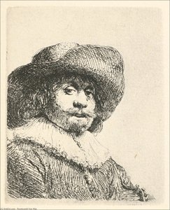 A Portrait Of A Man With A Broad-brimmed Hat And A Ruff