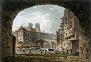 View Of The Pont Du Chatelet And Notre-dame — John Claude Nattes