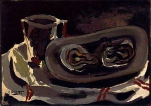 Oysters — Georges Braque, Cubist Still Life