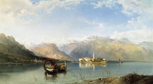Isola Pescatori From Isola Bella On Lake Maggiore — George Edwards Hering