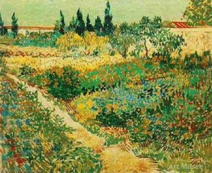 Blühende Gärten Mit Weg — Vincent Willem Van Gogh, Post-impressionism