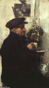 Portrait Of The Artist's Father - — Antonio Mancini