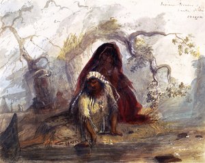 Indian Women, Snake Tribe, Oregon — Alfred Jacob Miller