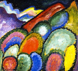 Mountains And Trees — Alexej Von Jawlensky, Expressionist Landscape