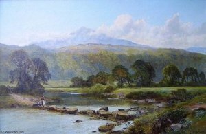 Mountain River Landscape — John Syer