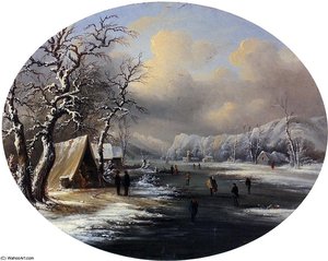 Skating On The Pond — Régis François Gignoux