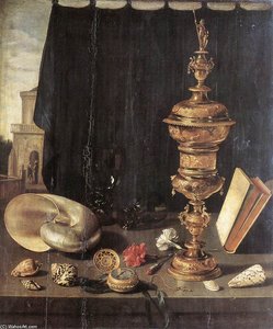 Still-life With Great Golden Goblet — Pieter Claesz