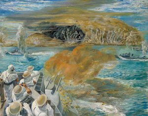 Admiral C. H. J. Harcourt's Flagship Hms 'newfoundland' In The Attack On Pantellaria — Leslie Cole