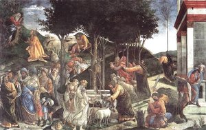 The Trials And Calling Of Moses (cappella Sistina, Vatican) — Sandro Botticelli, Early Renaissance