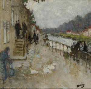 Bank Of The Channel At Saint-mammes — Pierre-eugène Montézin