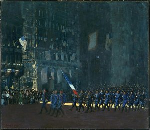 Blue Devils On Fifth Avenue — George Benjamin Luks