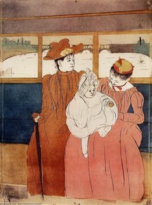 Interior Of A Tramway Passing A Bridge — Mary Stevenson Cassatt