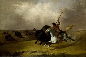 Buffalo Hunt On The Southwestern Prairies — John Mix Stanley