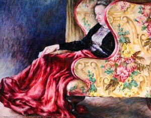 Woman Seated In A Floral Armchair — Francis Rudolph
